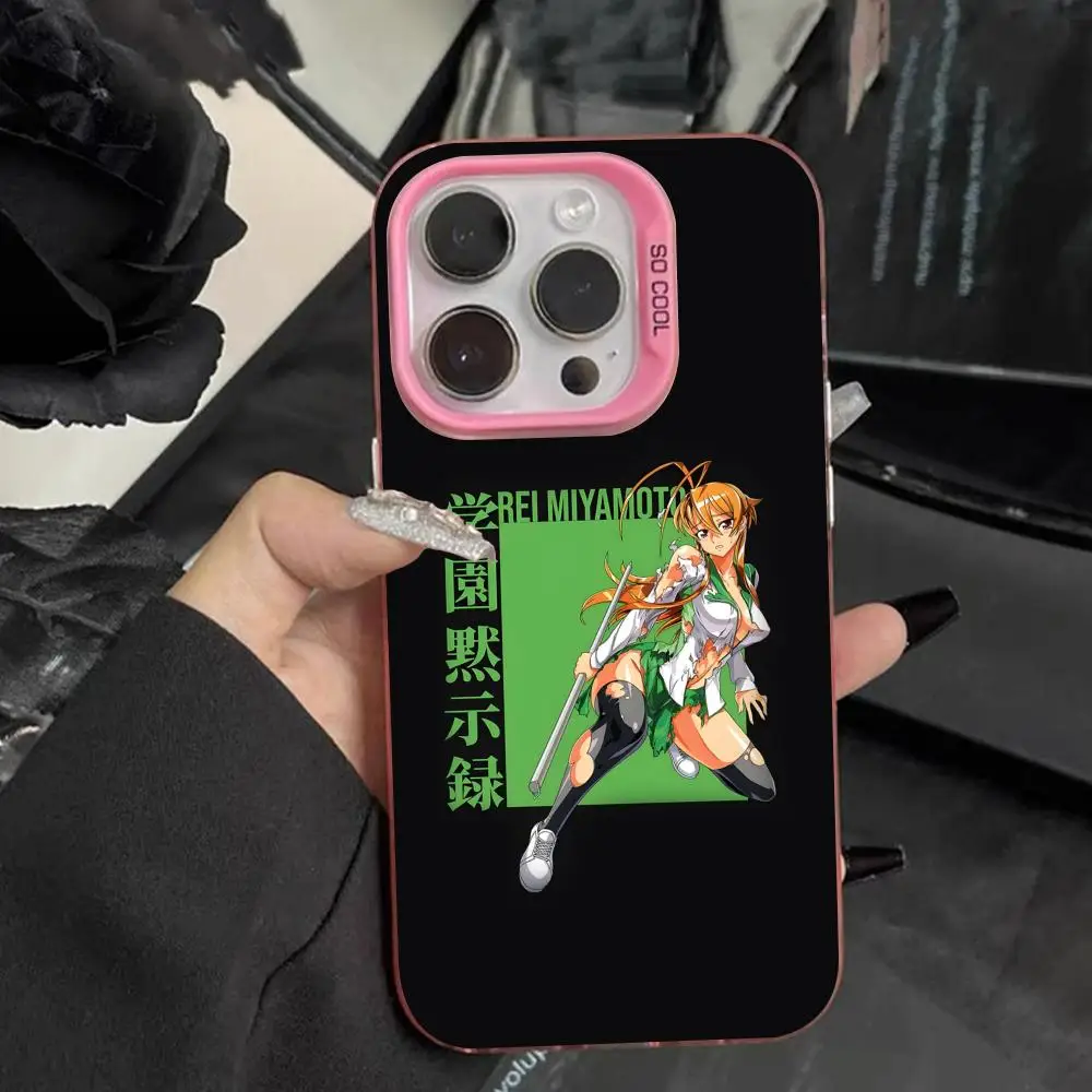 

Чехол для телефона Highschool Rei Miyamoto для iPhone 17, 16, 15, 14, 13, 12, 11 X XR XS 8 7 Pro Max Plus, полупрозрачный розовый чехол, роскошный красивый чехол