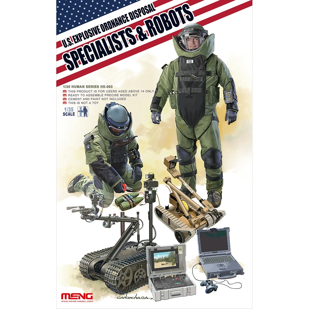 Meng Model 1/35 HS-003 U.S EXPLOSIVE ORDNANCE DISPOSAL SPECIALISTS & ROBOTS