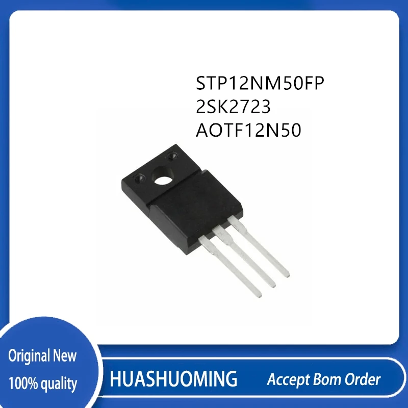 10Pcs/Lot  P12NM50FP STP12NM50FP 2SK2723 K2723  TF12N50 AOTF12N50  TO-220F