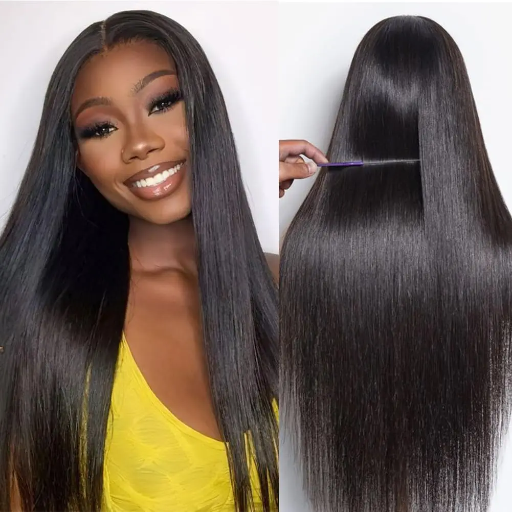 13x4 Lace Front Wigs Human Hair Straight Lace Front Wigs Human Hair Pre Plucked HD Lace Frontal Wig for Women 180% Density