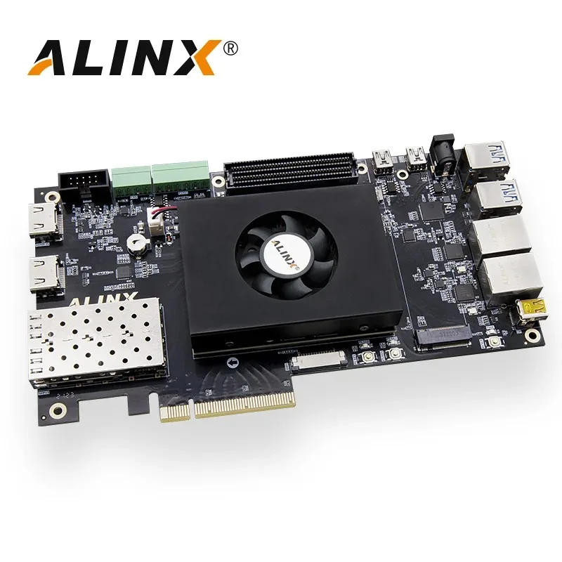 ALINX AXU7EV Xilinx zynq ultrascale + mpsoc คำนวณ XCZU7EV Ai 4K HDMI อินพุตเอาท์พุต PCIe3.0ยานยนต์ H.265รถยนต์ ADAS Vitis-Ai