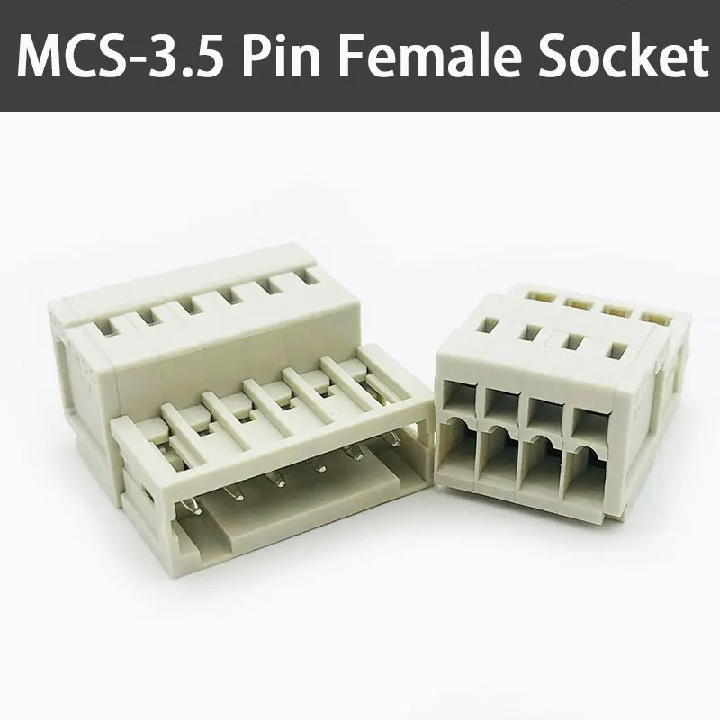 MCS 3.5mm 스프링 단자대/PA66 하우징-흰색/회색/좁은 공간용 DIN 레일 장착 가능 (2P/4P/6P...24P 옵션)