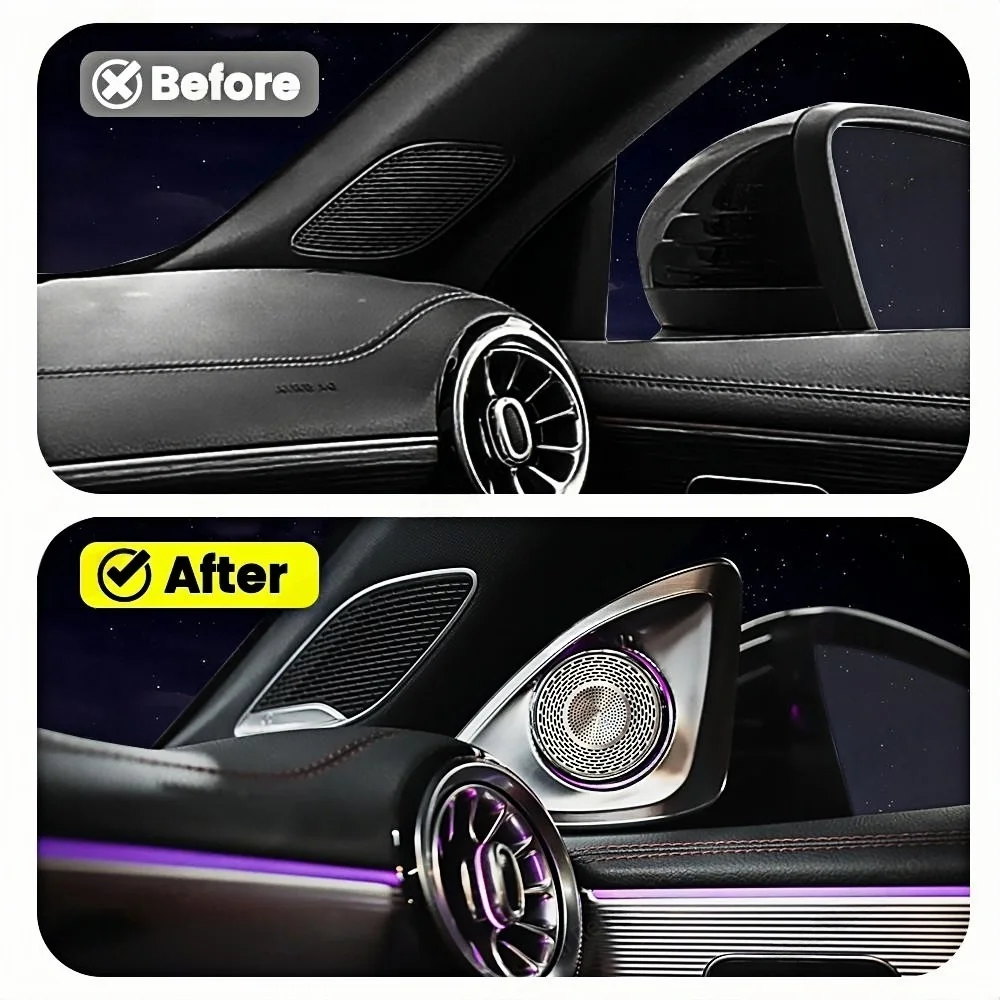 RGB color streamer For benz  CLA W118 C118 2019-2025 4D Rotating Tweeter Luminous Car Speaker Horn - view 5