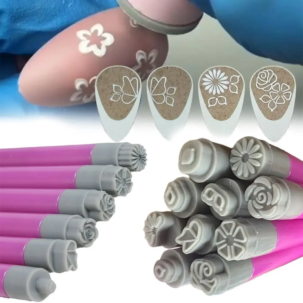 4/610/15PCS Manicure Tools Nail Art Stamp Pen Set Flower Painting Drawing Nail Art Brush Nail Decoration Tool Durable