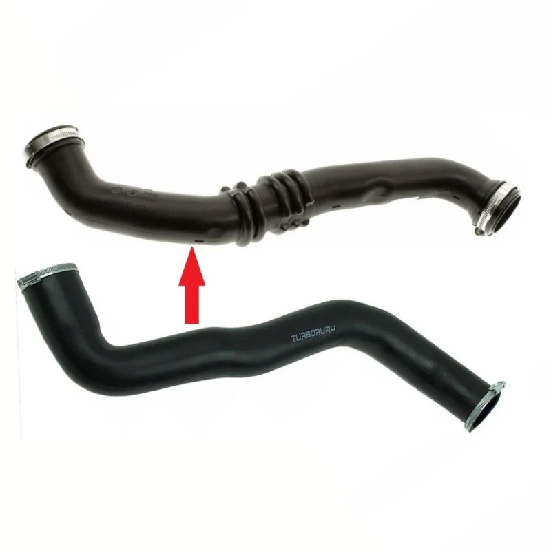 1pcs Hose Pipe With 2 Clips For Ford Mondeo Mk4 2.0 Tdci Intercooler Turbo Hose Pipe 7G916K683AA 7G916C646FA Engines Part