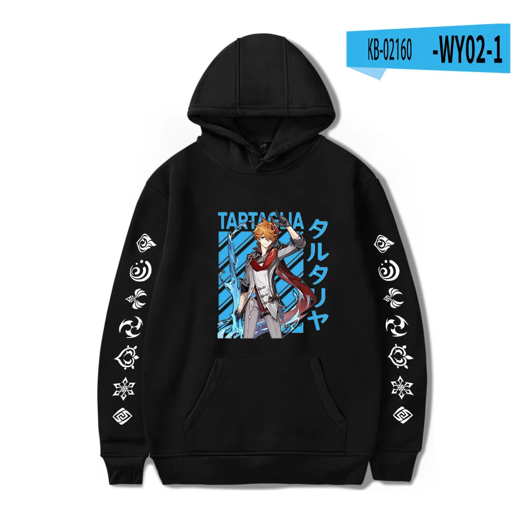 Anime Genshin Impact Hutao Tartaglia Xiao Albedo Keqing Cosplay Hoodie Hip Hop Graphic Sweatshirts Poleron Hombre Streetwear