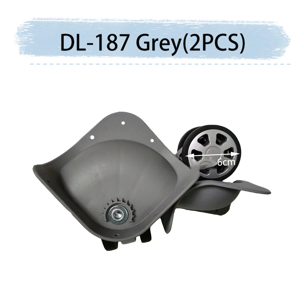For DL-187 Grey Universal Wheel Replacement Suitcase Rotating Smooth Silent Shock Absorbing Wheel Accessories Wheels Casters