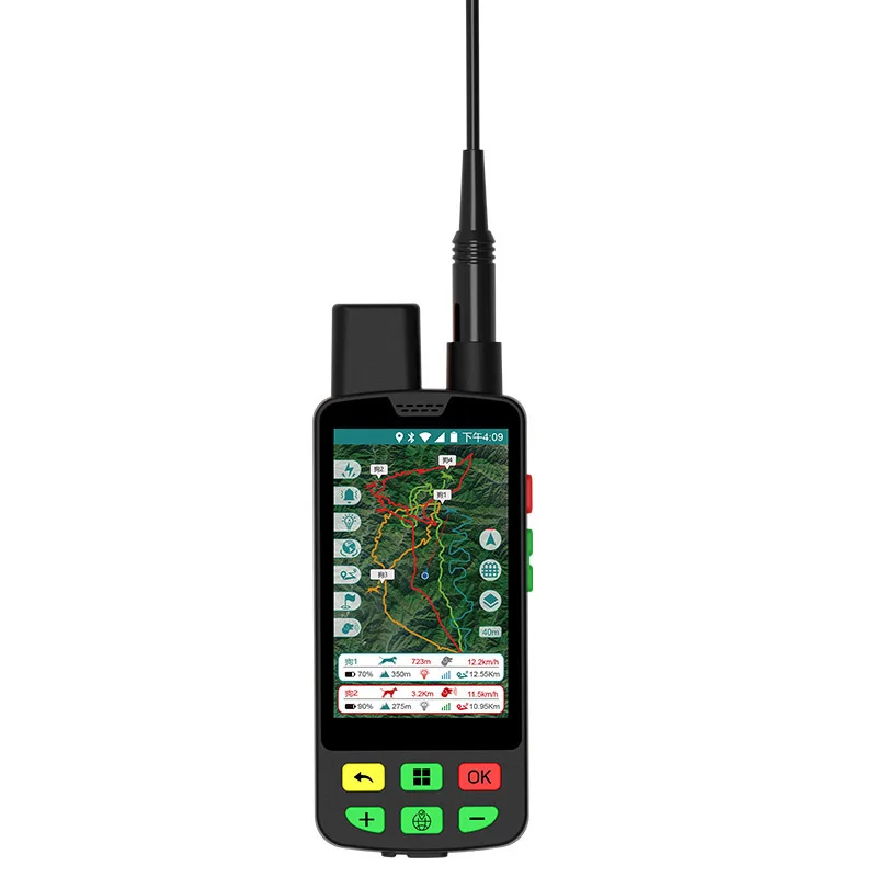 Professional GPS Dog Tracker Hunter Edition | IP68 , Offline Topographic Maps, Night LED, GPS/GLONASS/GSM, Rugged Plastic Shell