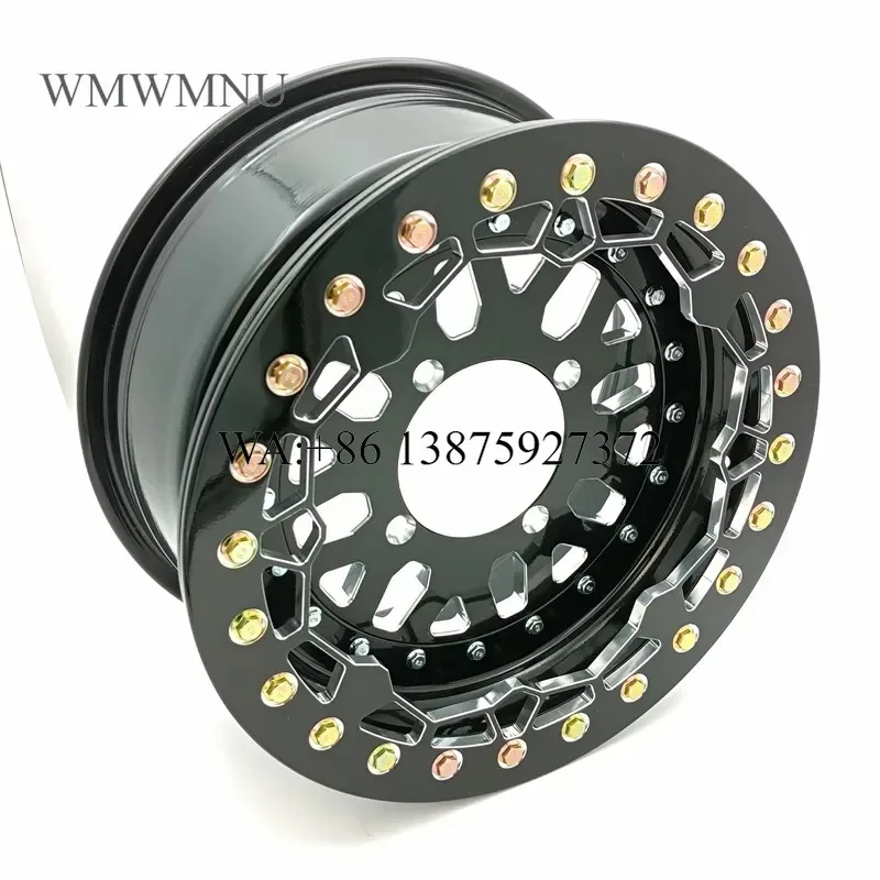 Wmwmnu 15 Inch UTV Wheels 15x7 Offset 5+2 Bolt Pattern 4/137 Aluminum Wheel for Can Am X3 Maverick