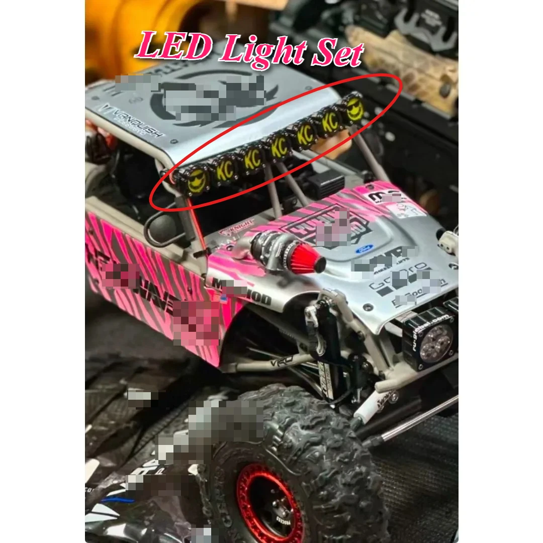 Kit d'éclairage LED de simulation style KC pour RC Crawler, personnalisé pour véhicule tout-terrain RC 1/10, accessoires de mise à niveau de montage sans dommage