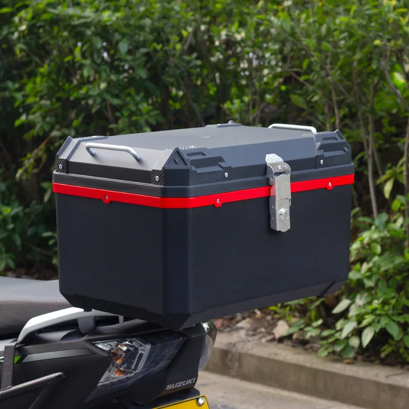 

80L Motorcycle Top Case Plastic Material Large Capacity Suitcase Universal Tool Cases Helmet Box
