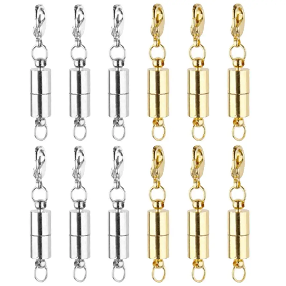 

12 Pcs Magnetic Lobster Clasps Copper Connectors Durable Bracelet Necklace DIY Jewelry Making Supplies Clasps Closures
