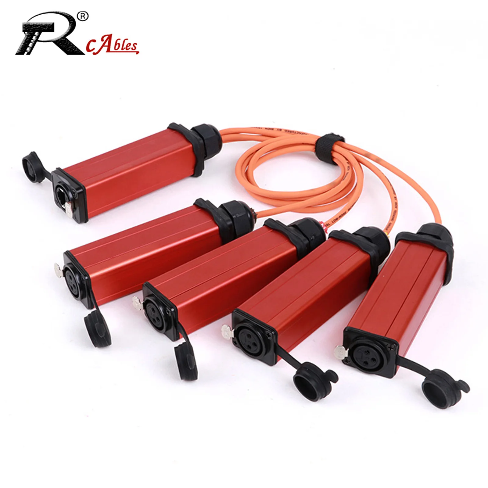 

1PC 4 CH 3 Pin Multi Network XLR Cable Breakout for Stage Sound Lighting and Recording Studio 4 Female XLR to RJ45 CAT6 STP