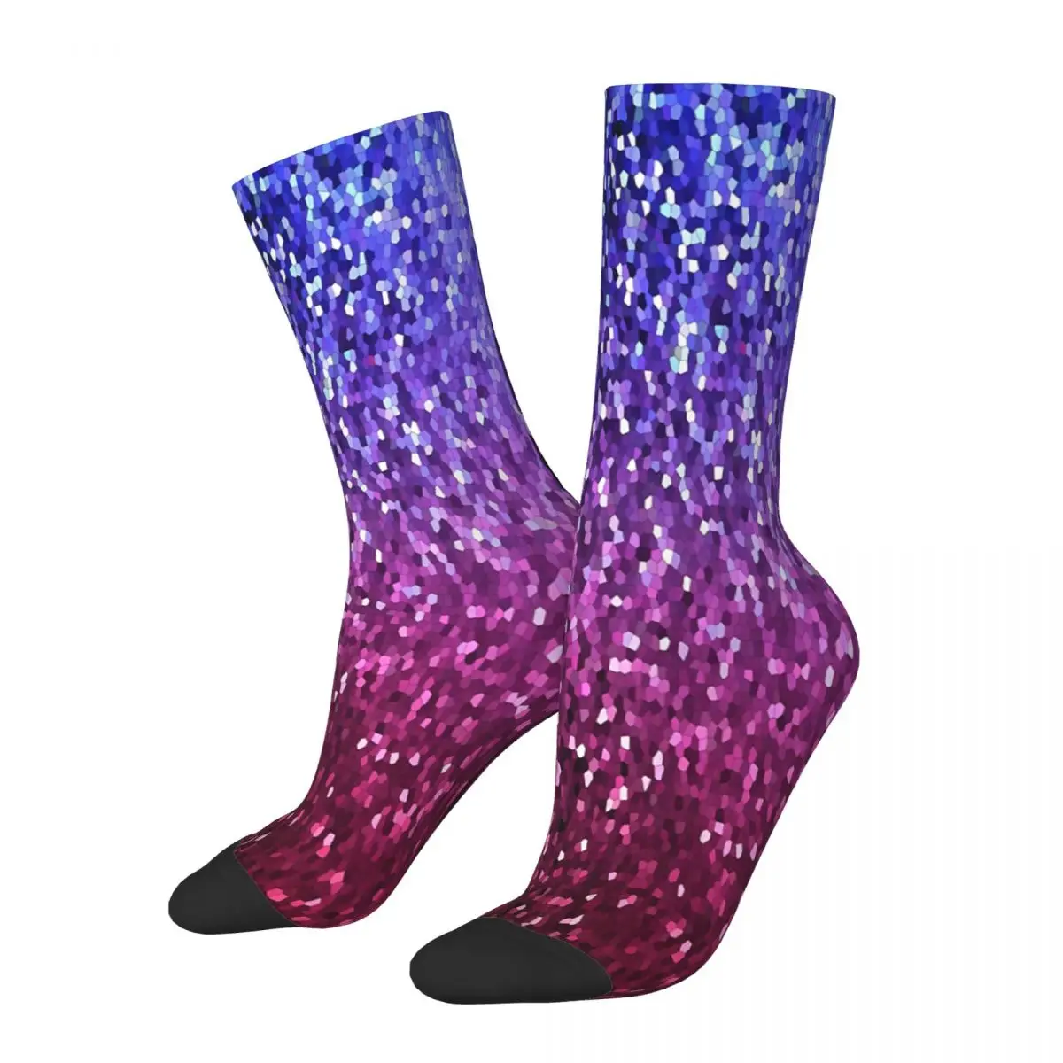 

Graphic Mosaic Sparkley Texture G201 Sequins Socks Male Mens Women Spring Stockings Hip Hop