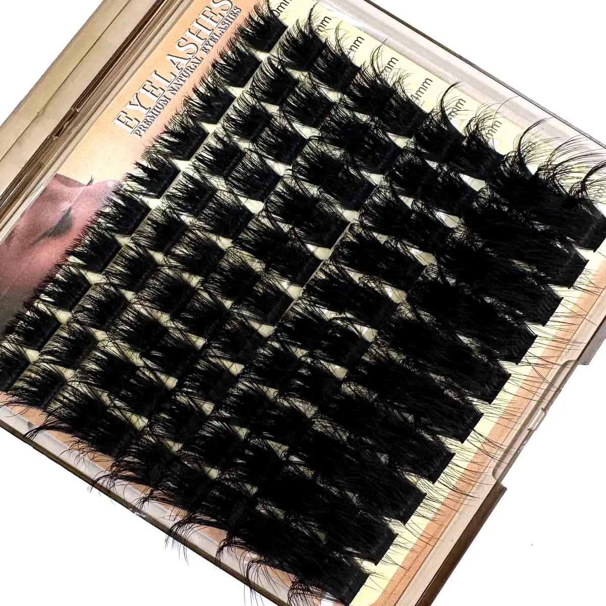 30D-200D Dicke Einzelwimpern, DIY-Mischlänge 10-18mm Falsche Wimpern, D-Curl 0,07mm Dick, 5D Russische Curl-Wimpern – Detail 2