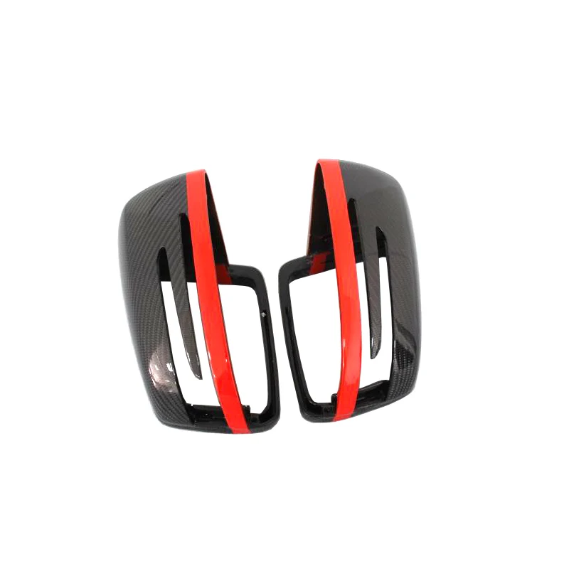 W204 Carbon Fiber Mirror Cover  Replacement  With Red Edge for Benz W204 W176 W246 W212  W207 W221 Side Mirror Cover