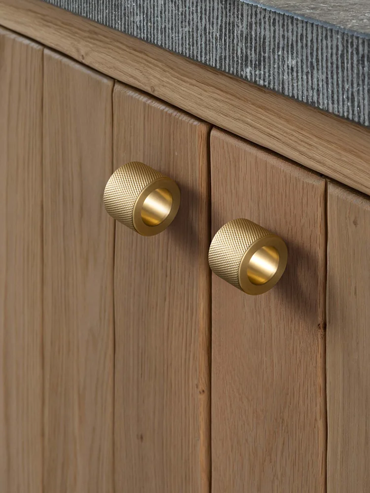 

Ручка шкафа с накаткой, новая ручка для гардероба, креативные ручки для выдвижных ящиков, текстурированная кольцевая ручка, мебельная латунная фурнитура