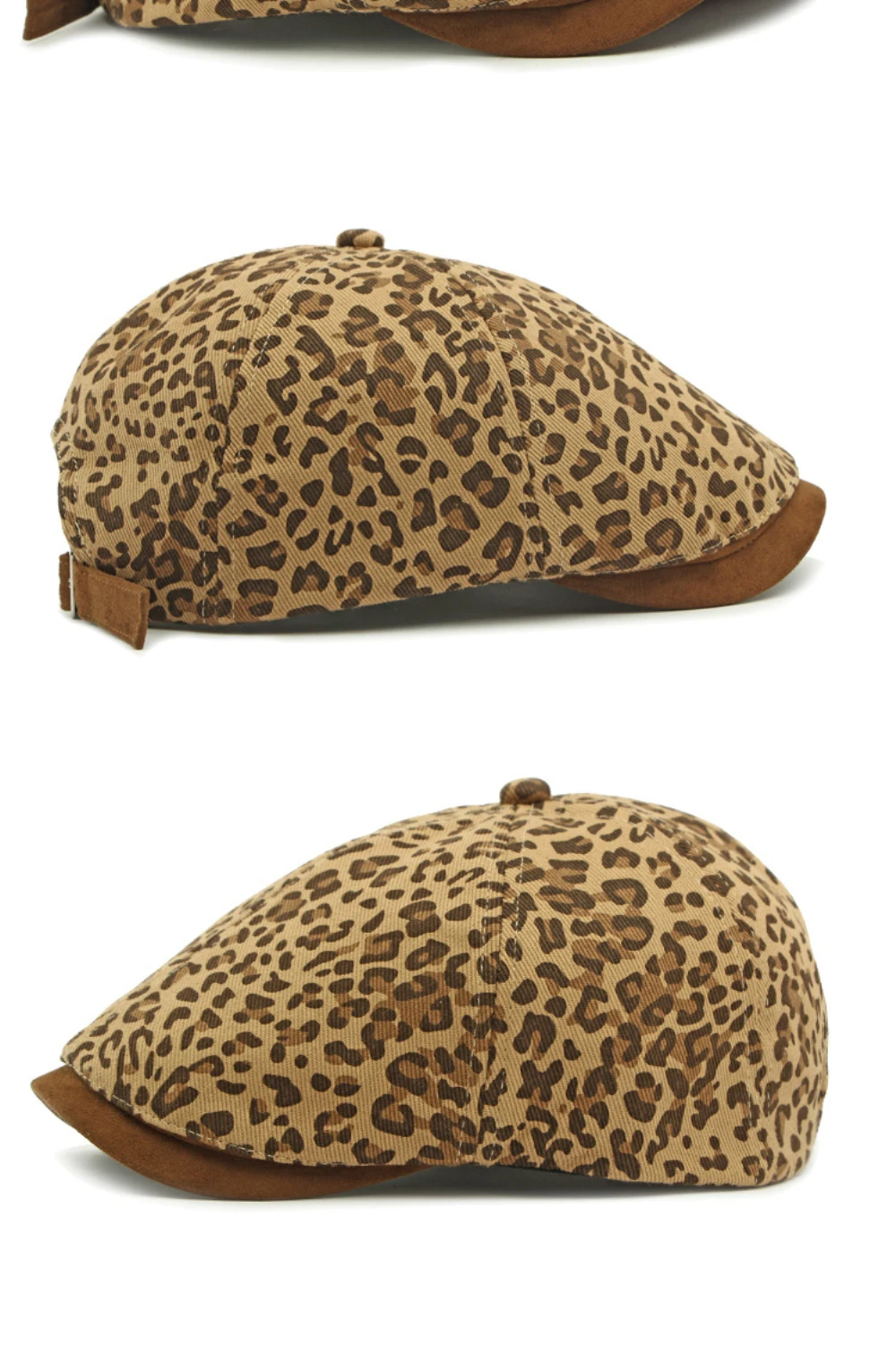HT4791 Berets Frühling Herbst Hut Männer Frauen Leopard Achteckige Flache Kappe Künstler Maler Baskenmütze Hut Männlich Weiblich Einstellbare Baskenmütze Kappe – Detail 7