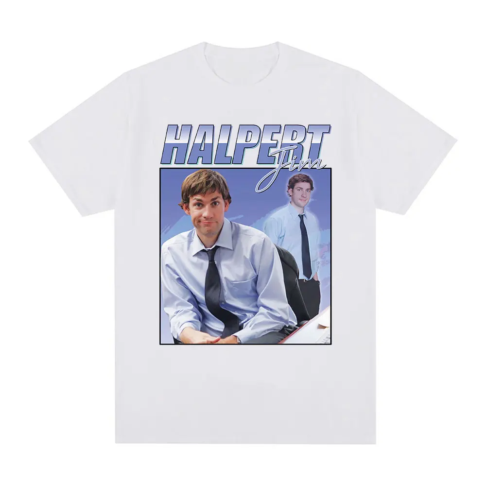 Jim Halpert Homage Graphic T Shirt Tv Series The Office Dwight Schrute Michael Scott T Shirts Men Fashion Short Sleeve T-shirt