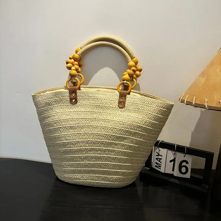 2025 Autumn 787 New Shoulder Bag Straw Woven Bag Large Capacity Leisure Commuter Bag Handbag Simple and Versatile