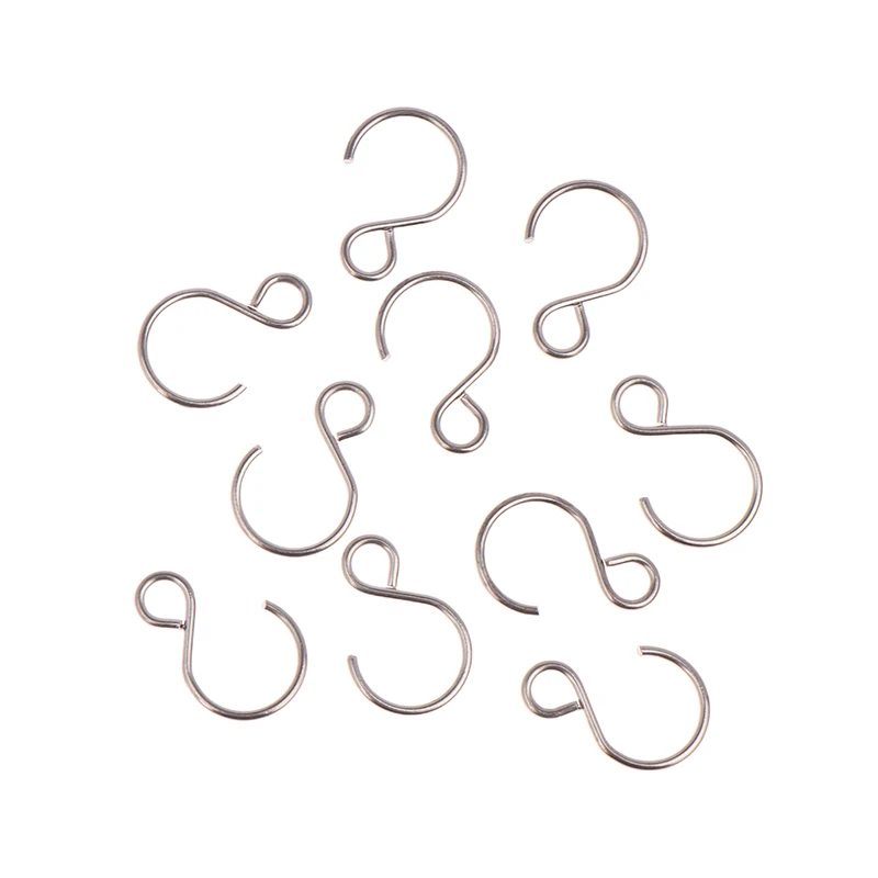 50pcs S Hook Crystal Hook Ring Connector Silver Bead & Chandelier Crystal Connectors Accessories Hanging Pandent Ring