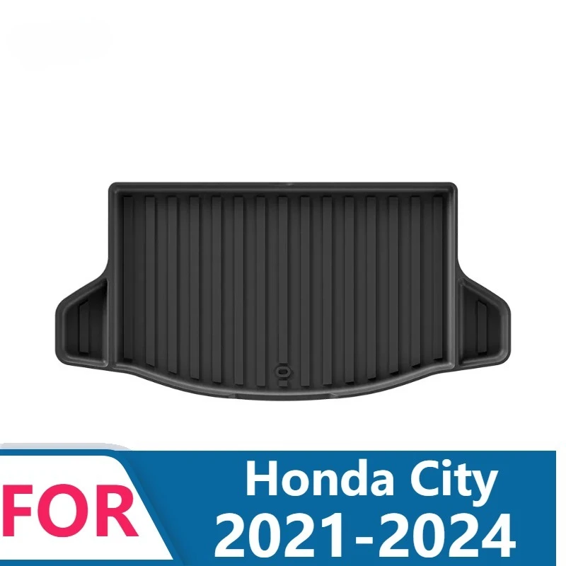 New product Rear Trunk Mat For Honda City 2021-2024 RHD Fuel Custom Fit Cargo Liner Waterproof Anti-Slip Easy Clean