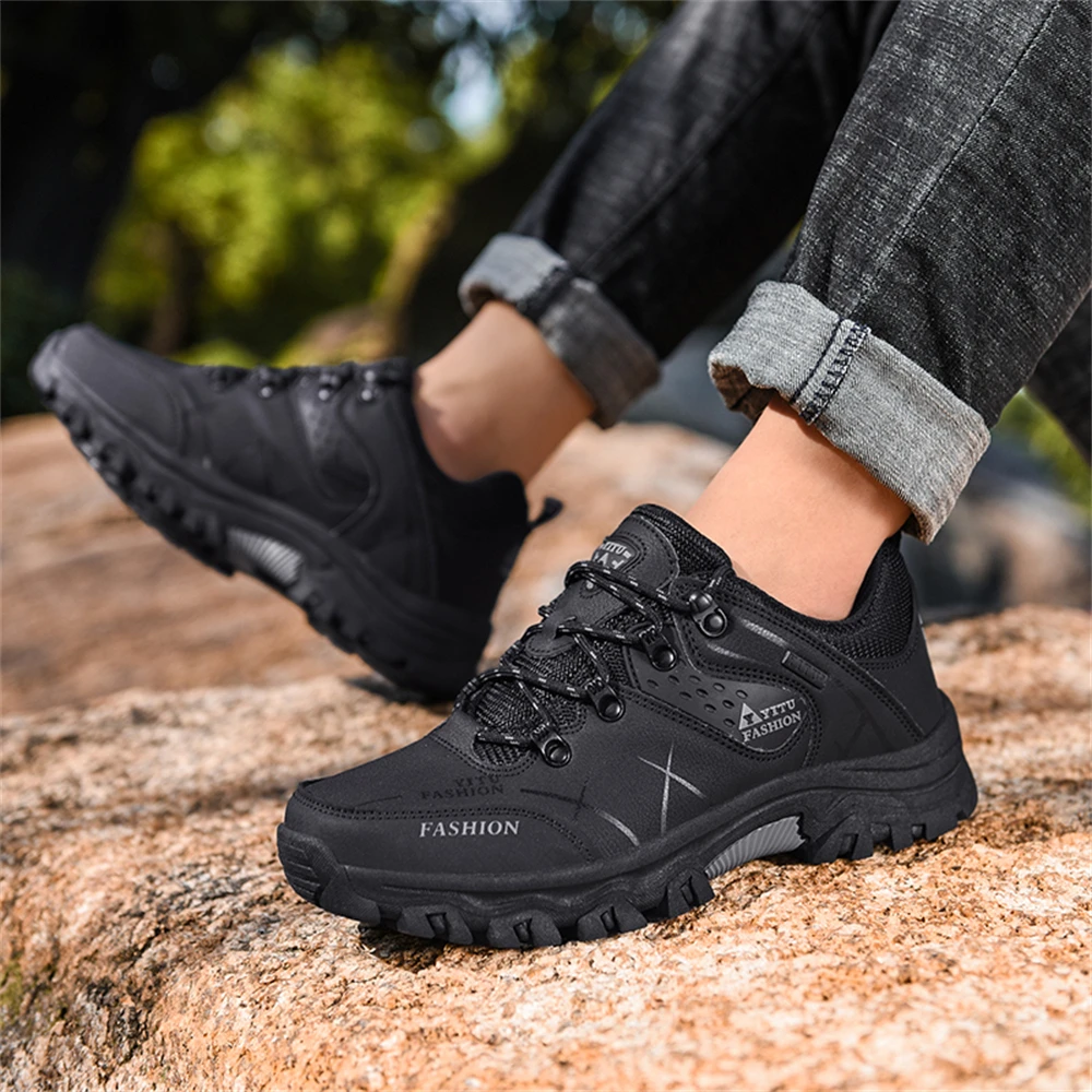 Hiking Shoes Men Non-slip Wear Resistant Climbing Sneakers Fashion Waterproof Outdoor Travel Shoes Comfortable Male Casual Shoes