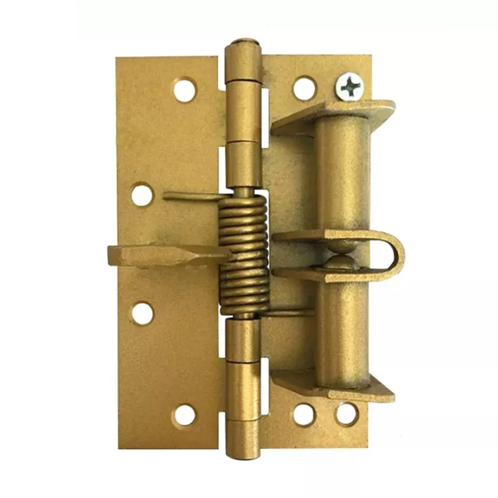 Multifunctional Door Closer Automatic Closing Hinge Buffer 4-inch Invisible Door Spring Hinge 90 Degree Right Angle Locator