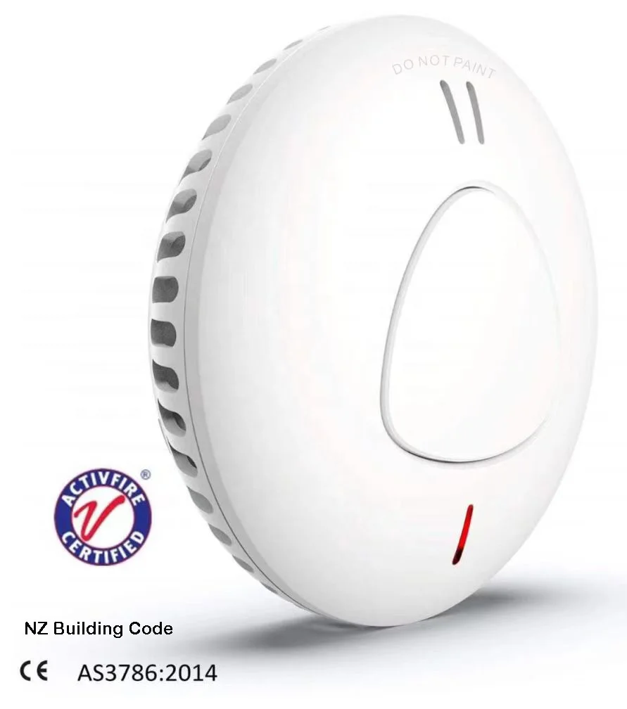 

New Zealand Building Code NZS 4514:2021 Compliant Photoelectric Smoke Alarm Nz Long Life 10 Years Battery Wireless Connected