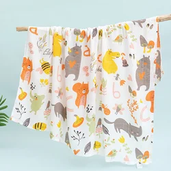 Baby Swaddle Blanket Cotton Soft 2 Layer Muslin Newborn Summer Blankets Quick Dry Kids Bath Towel Baby Stroller Blanket Cover