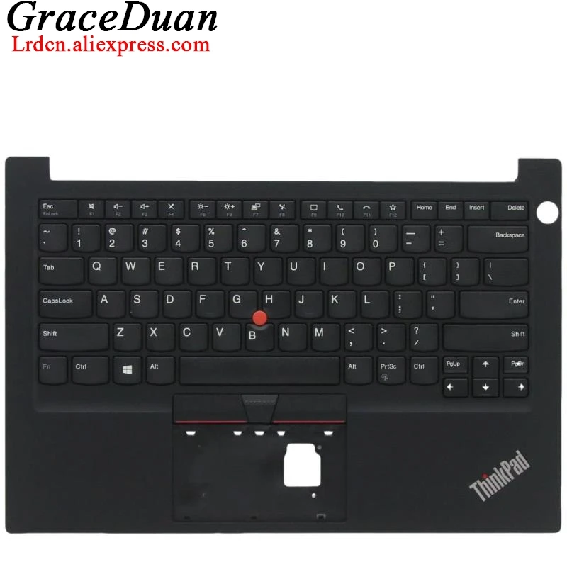 

US English Black Keyboard Upper Case Palmrest Shell Cover For Lenovo Thinkpad E14 Gen2 G2 5M10Z27295