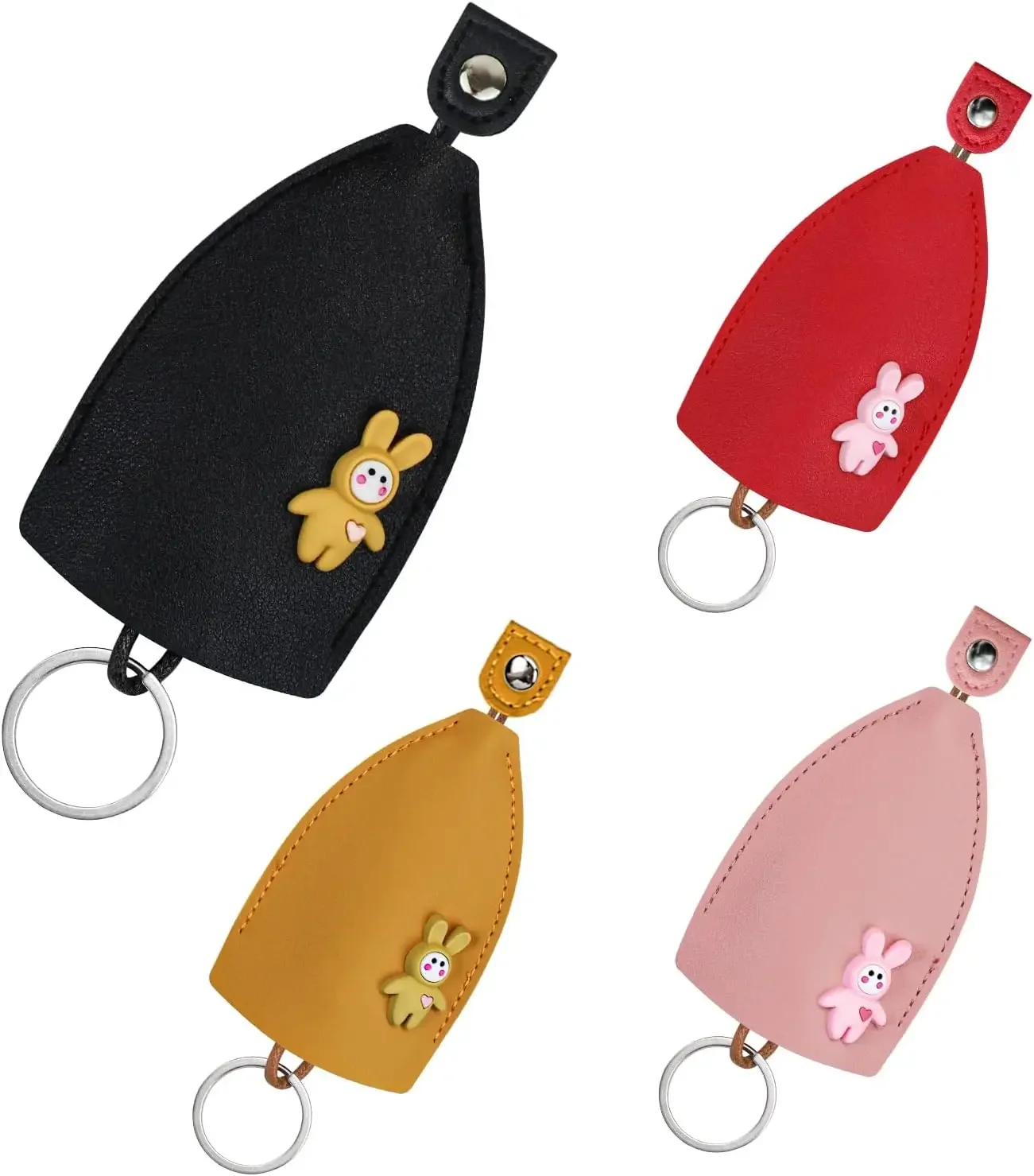 4 шт. чехол для автомобильных ключей, креативный выдвижной стильный чехол для ключей для женщин и мужчин, держатели для автомобильных ключей из искусственной кожи 4 шт. чехол для автомобильных ключей, креативный выдвижной стильный чехол для ключей для женщин и мужчин, держатели для автомобильных ключей из искусственной кожи