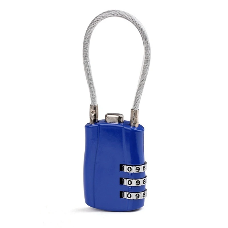 3 Digit Customs Code Lock Contrast Color Anti-Theft Padlock Luggage Password Lock Password Padlock