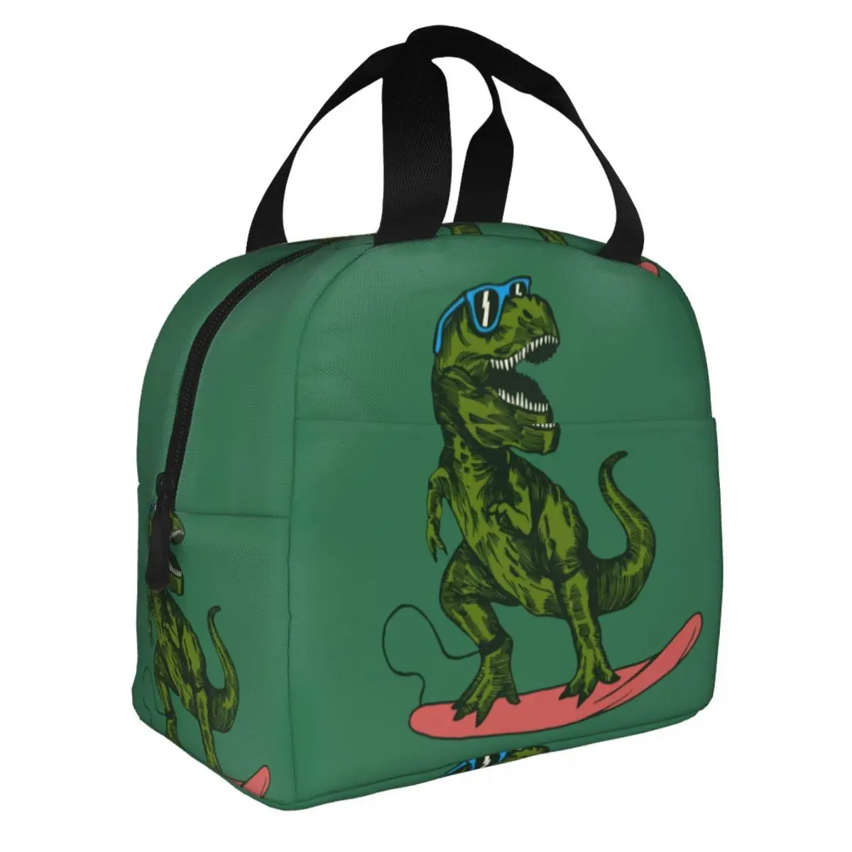 Cartoon Dinosaur Insulated Lunch Bag For Women Leakproof Thermal Cooler Lunch Tote Box For Kids School Children Food Bags