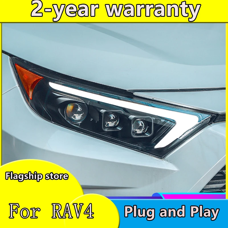 

For Toyota RAV4 Headlights 2020 2021 New Rav4 LED Headlight LED Projecto Lens DRL Auto Accessories Head Lamp