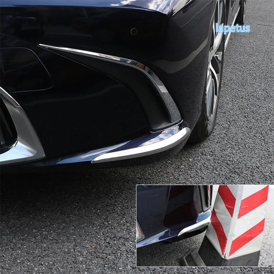 Rear Fog Lights Lamps Eyelid Eyebrow Decor Front Bumper Corner Protector Cover Trim Stainless Steel Fit For Lexus ES 2018 - 2023