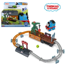 Thomas & Friends Push-Along Train and Track Set 2-In-1 Transforming Thomas Playset with Storage & Working Crane for Kids Toys