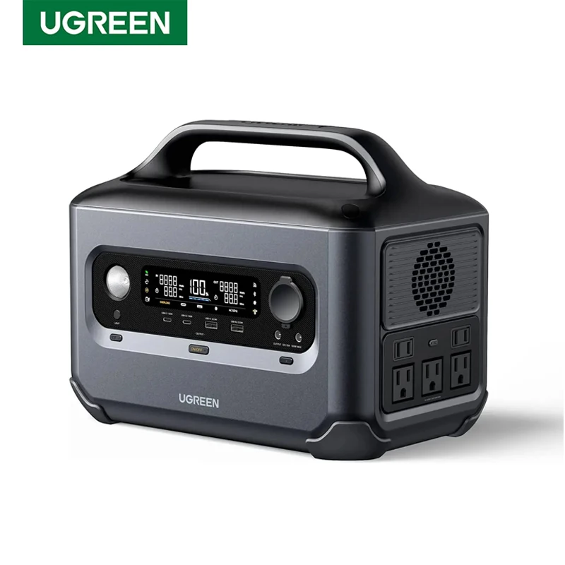 UGREEN Portable Power Station 600 680Wh PowerRoam Solar Generator LiFePO4 Battery Fast Charging Power Station for Home Outdoor