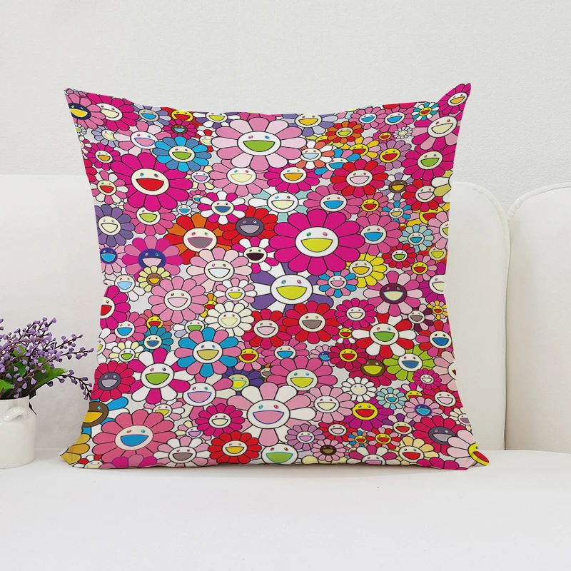 45x45 Cushion Cover for Pillow Covers Decorative Luxury M-Murakami T-Takashi Pillowcase 40x40 Cover for Living Room Cushions