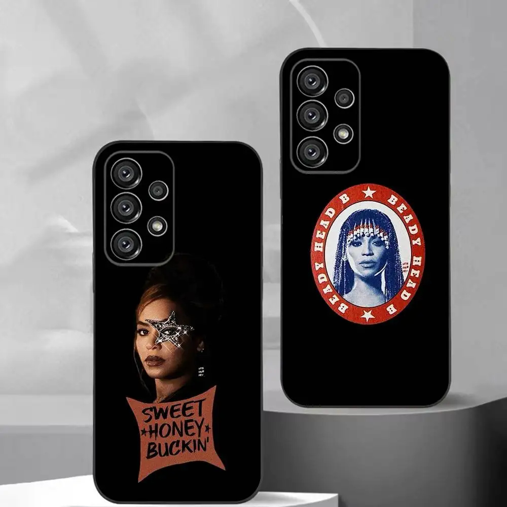 

Singer B-Beyonce Cowboy Phone Case For Samsung S25,S24,S21,S22,S23,S30,Ultra,S20,Plus,Fe,Lite,Note,10,9,5G Black Cover