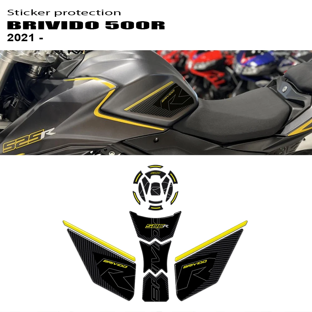 

For Voge Brivido 500R 3D Resin Sticker Protection Kit Motorcycle Accessories Tank Protector