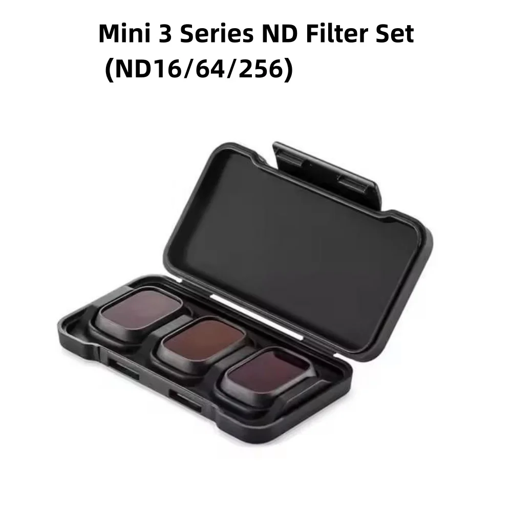 

Original Mini 3 Series ND Filter Set (ND16/64/256) Meets needs in scenarios of shooting long exposure or against strong light