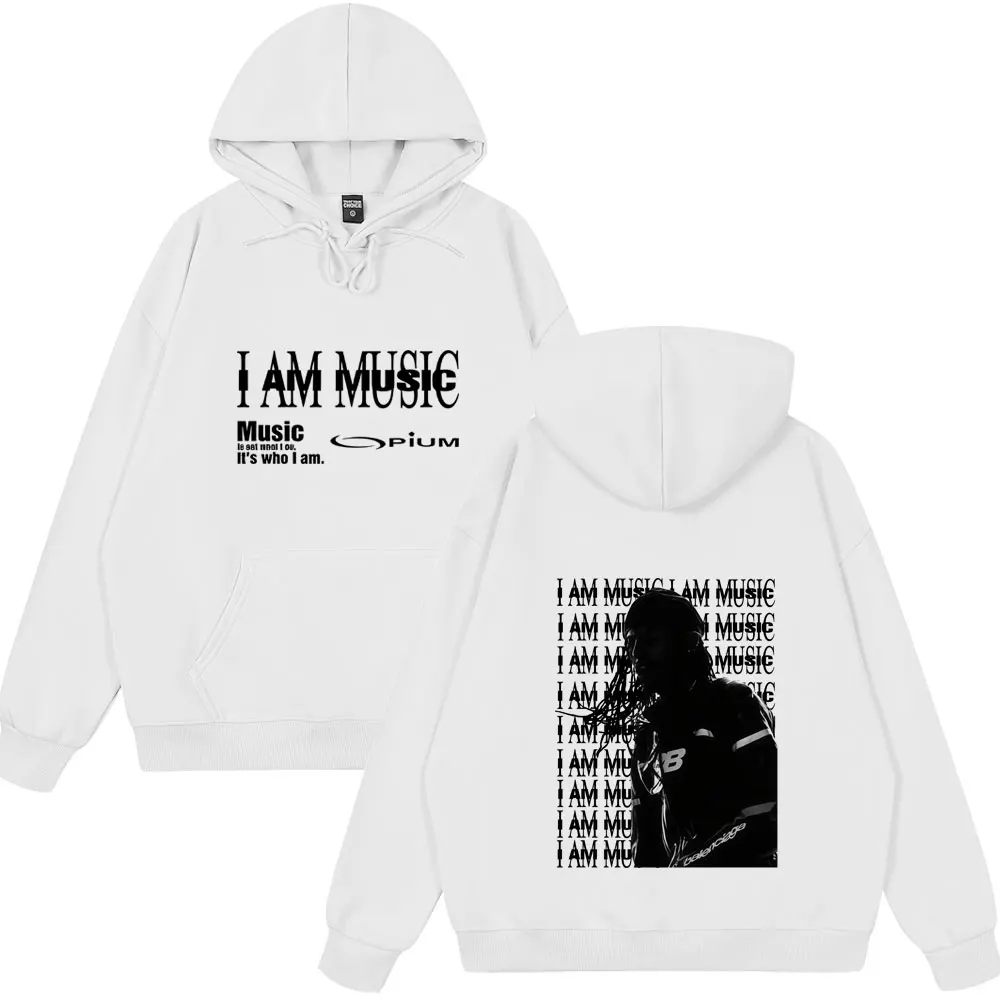 مغني الراب Playboi Carti أنا شعار موسيقي طباعة هوديس الأفيون كين كارسون النرجس القمم الرجال النساء الملابس الهيب هوب المتضخم ترتدي