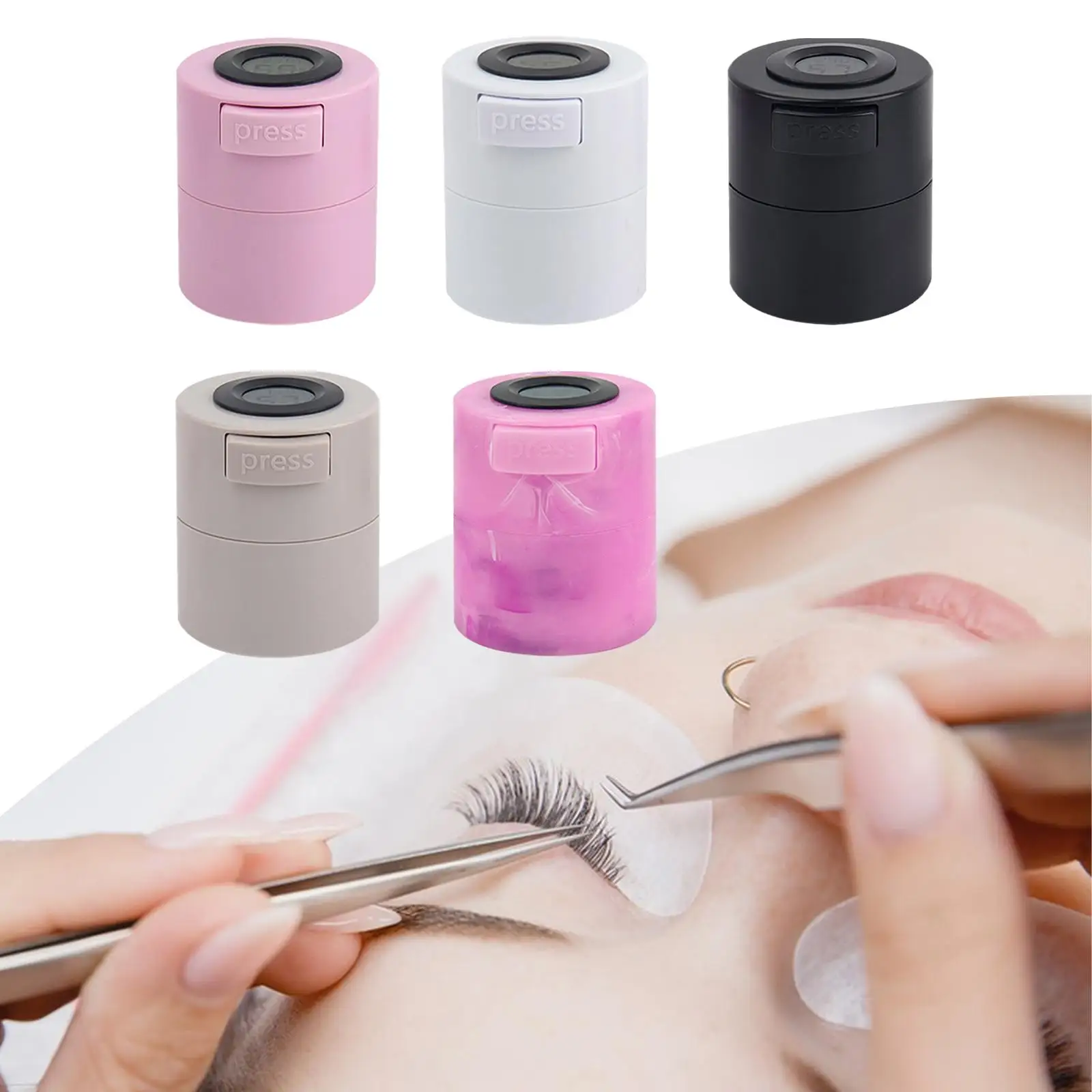 Eyelash Glue Storage Tank Sealed Leakproof Jar Container for Salon Home