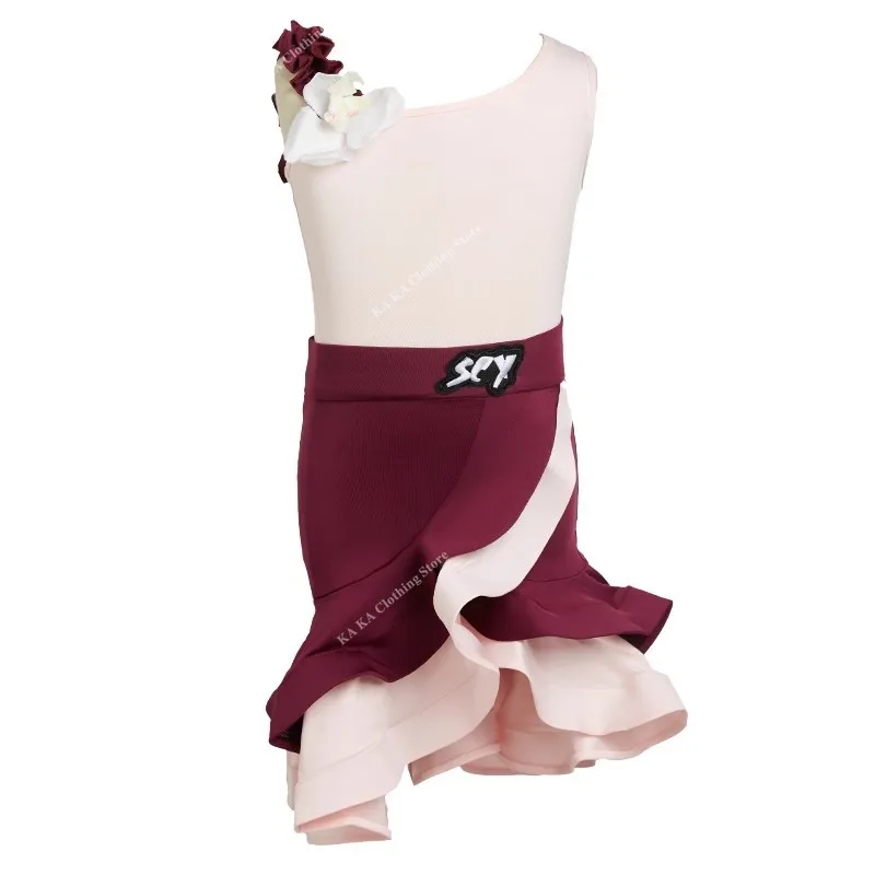 Cha Cha Tango Rumba Latin Dance Dress for Girls Training Samba Salsa Dancing Clothes Kids Competition Ballroom Dresses Costume