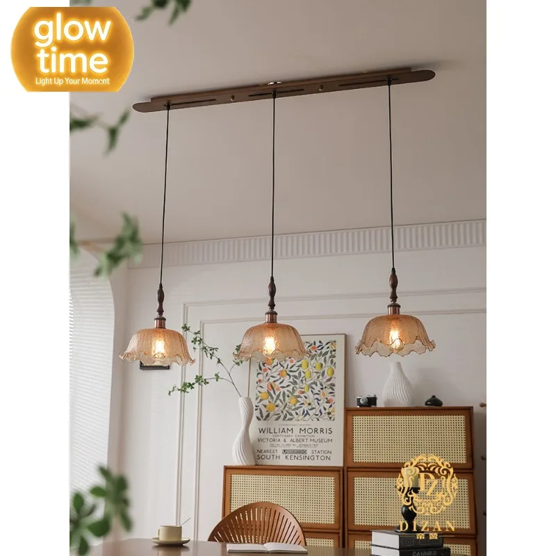 Pre-Owned Restaurant Lights American Vintage Adjustable Displacement Dining Room Pendant Lights Ambient Ice Crack Bar Lights