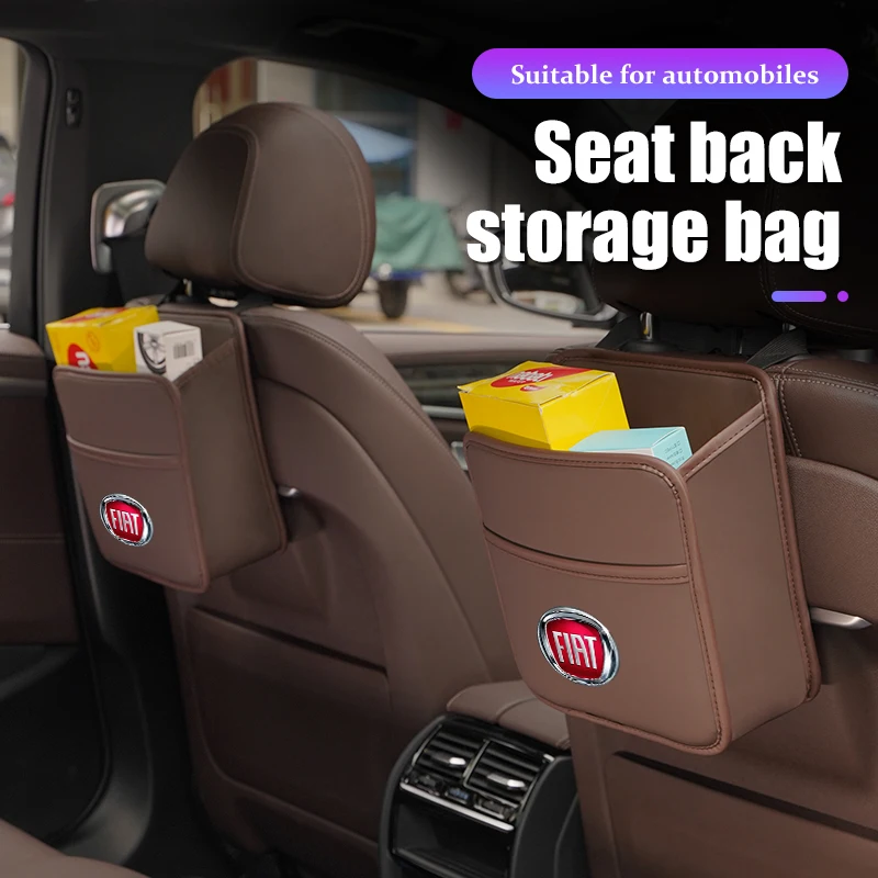 

Многофункциональная кожаная сумка-органайзер для автомобильного сиденья 2026 года, подходит для Fiat Ducato 500 500L Panda Grande Punto Lancia, автоаксессуары ​