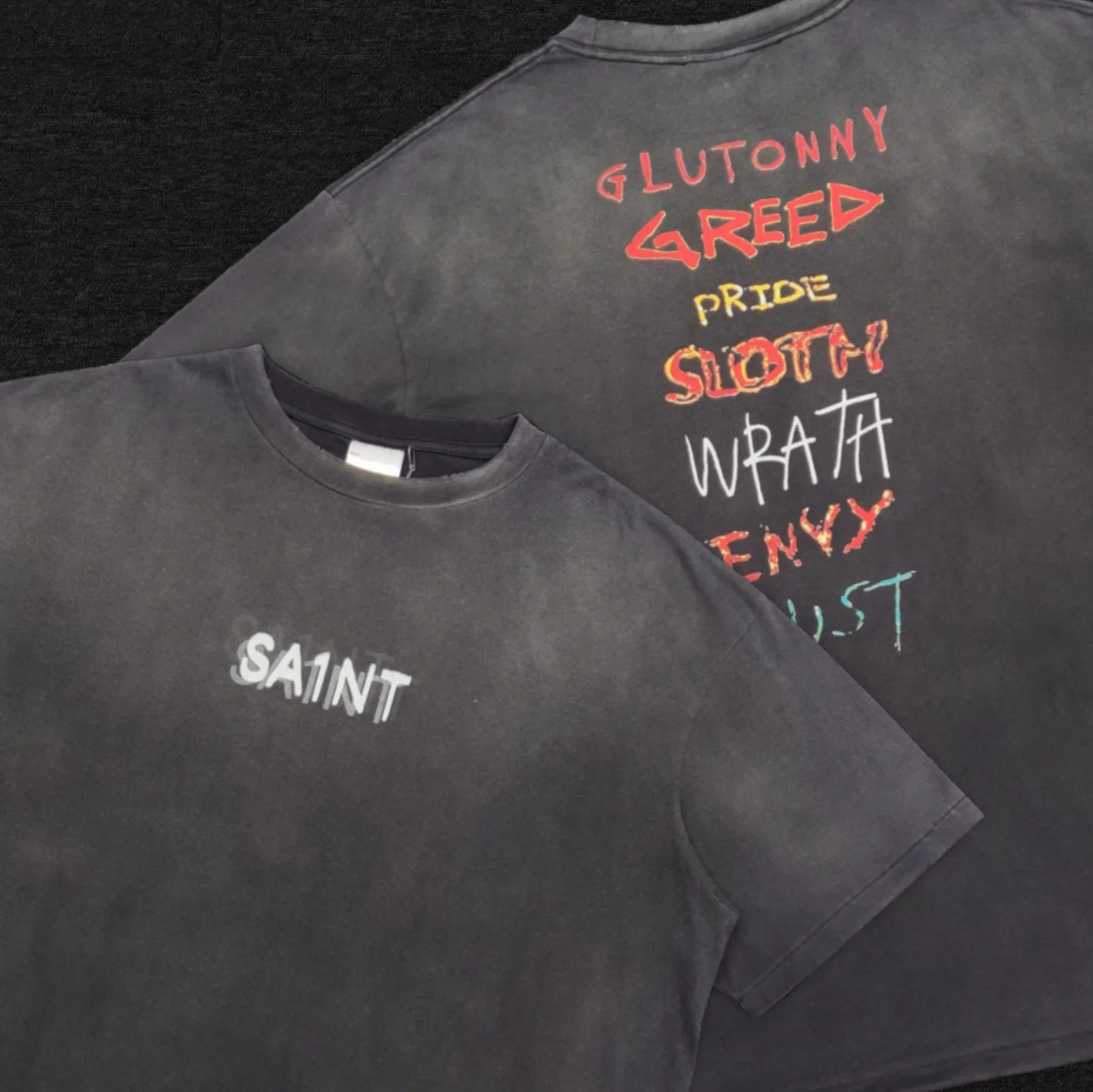 

Completely correct Saint Michael seven deadly logo tee seven deadly sins old short-sleeved T-shirt