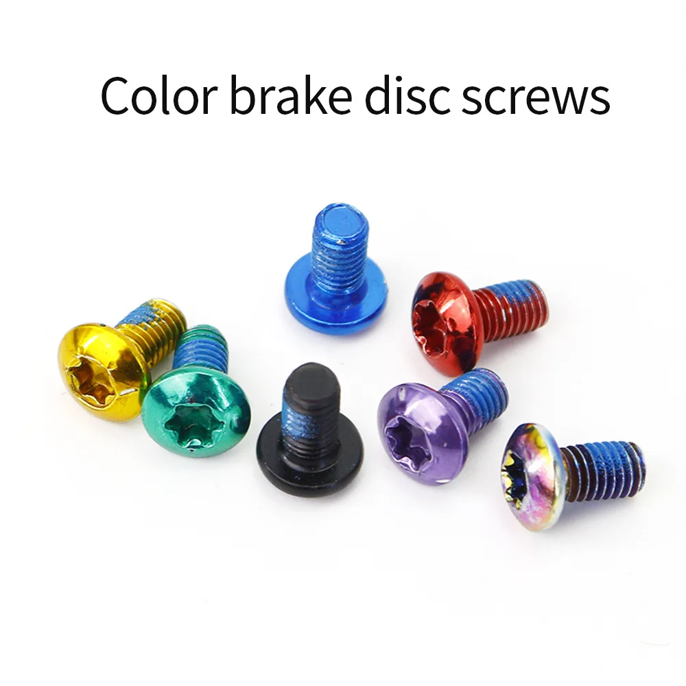 MTB Mountain Bike Disc Brake Rotor 12pcs Set T25 M5*10 Alloy Hexagon Socket Head Cap Screws Bicycle Assembly Fixing Tool