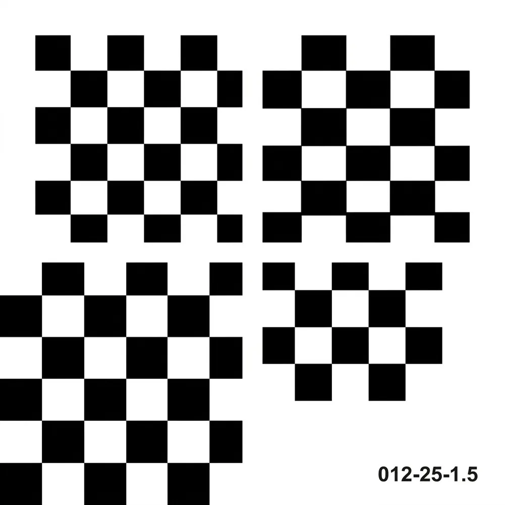 Diffuse Reflection Checkerboard Calibration Board Aluminum Plate Black White Grid For Machine Vision Camera Calibration Target T